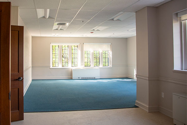 A completed room in the Education Building.