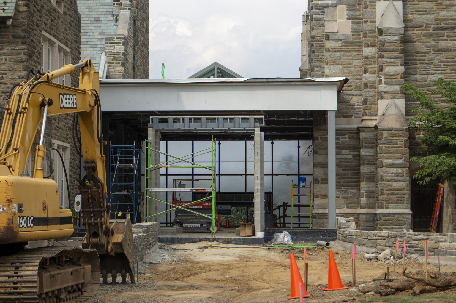 Front of the new Atrium (facing Montgomery Ave.) Outside area of new atrium.