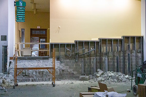Ministries Center undergoing Renovations.