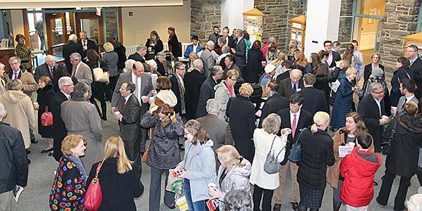 Fellowship after worship at Bryn Mawr Presbyterian Church